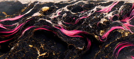 Abstract pink and black marble background	