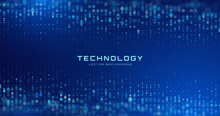 Digital Data Flow Vector Background. Big Data Technology Lines. Data Transmission Concept. High Speed Internet. Information Matrix Flow in Virtual Reality Cyberspace. Vector Illustration.