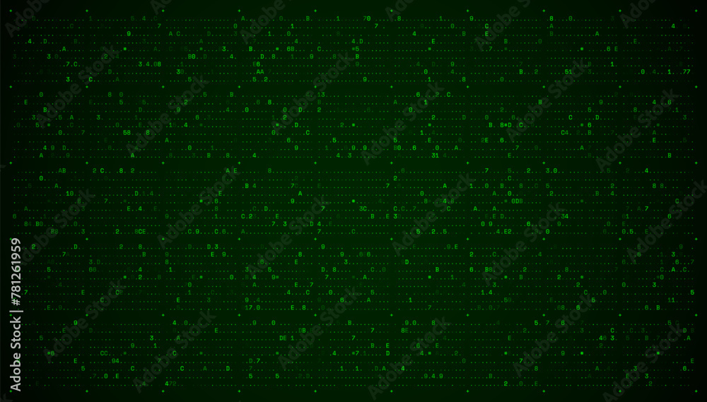 Fototapete Abstract Binary Software Programming Code Background. Random Parts of Program Source Code. Binary Digits Matrix. Digital Data Cyber Security Technology Concept. Wide Vector Illustration.