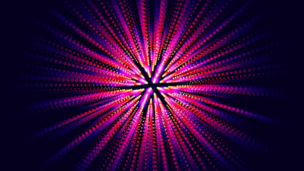 Abstract Colorful Blast Lines. Dynamic Music Particles Flow. Blurred Neon Particles Lights Effect. Music Sound Wave Visualization. Abstract Vector Background. RGB Audio Wave Visualization.