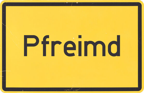 Ortsschild Pfreimd