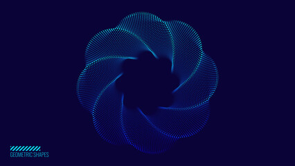 Abstract Blue Fractal Flower Mandala Pattern. Kaleidoscope Design Background. Abstract Sacred Geometry Mysterious Mandala Concept. Vector Illustration.