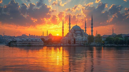Obraz premium The ancient city of Istanbul is a melting pot of cultures. Where east meets west Among the stunning architecture of Hagia Sophia and the Blue Mosque