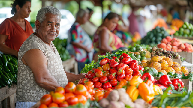 Street market in Micronesia.