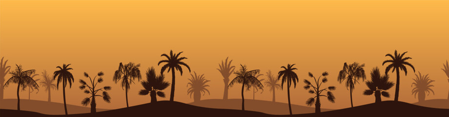 palm tropical silhouette background vector. Vector illustration