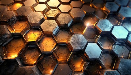 geometric hexagon art background