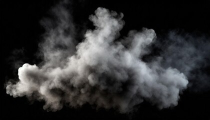 smoke clouds steam mist fog and white foggy vapor 3d realistic smoke from dust particles isolated on black background