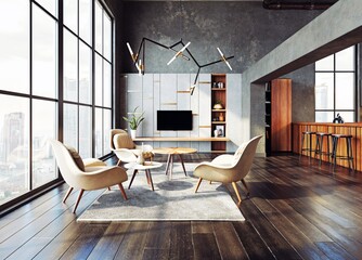 modern living interior - 781271565