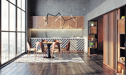modern kitchen interior - 781272958