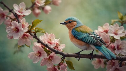 Fototapeta premium Bird on a tree