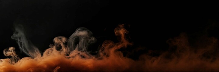 Smoke orange fog cloud floor fog background steam