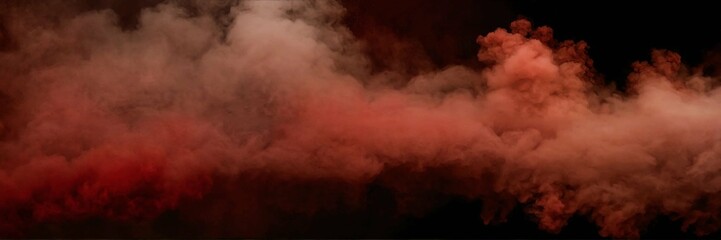 fire in the sky. Smoke red fog cloud floor fog background steam dus