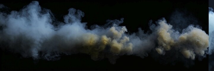 Smoke yellow fog cloud floor fog background steam