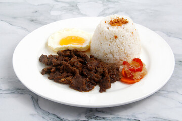 Freshly cooked Filipino food called Tapsilog