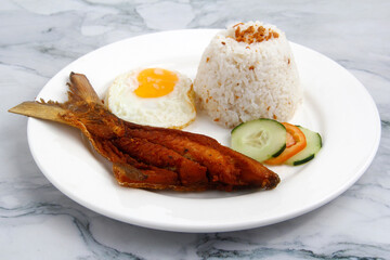 Freshly cooked Filipino food called Bangsilog