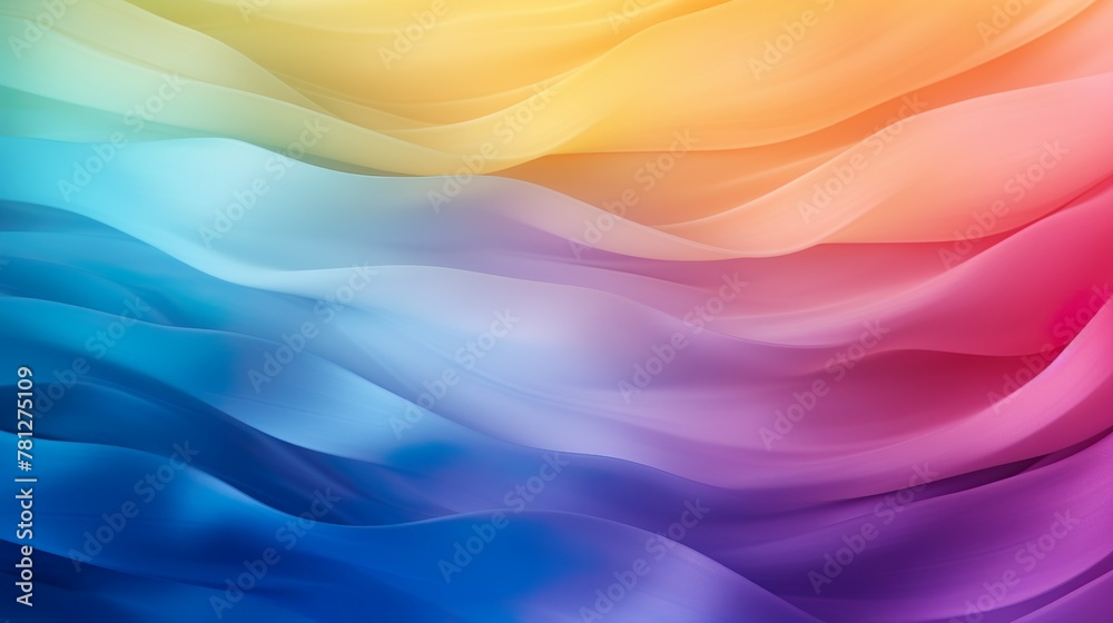 Wall mural this serene image captivates with its gradient waves flowing in cool tones, symbolizing tranquility 