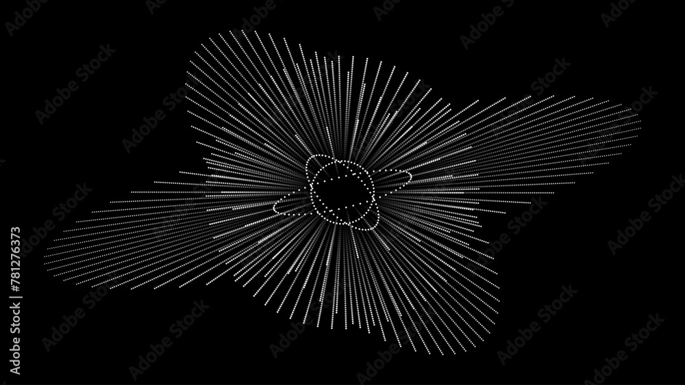 Poster Abstract Circular Geometric Shape. Lines Circle Design. Round Dynamic Shape. Spiral Vector Illustration. Lines in Round Circle Form. Black and White Minimal Style Geometric Design.