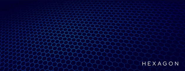 Hexagonal Abstract Technology Background. Hexagons Pattern for Hi-Tech Communication Design. Hi-tech Cyber Hexagon Sci-Fi Game Banner Grid. Vector Illustration