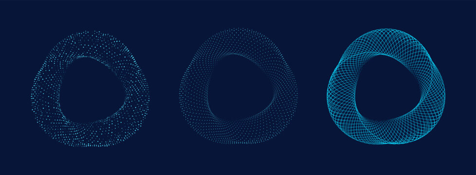 Abstract Mobius strip. Dynamic Round Shape. Abstract Modern Graphic Design Element. Geometric Symbol. Colorful Gradient Blend Design. Creative Vector Template. Impossible Circle Sign.