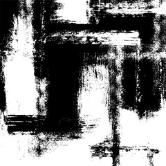 Abstract black and white mask. Creative drawn background. Grunge graphics isolated