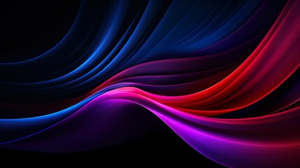 This image showcases smooth waves of blue and red hues, giving a sense of calm flow and subtle energy