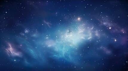 Captivating starry sky with blue and purple nebula textures, portraying the vastness and beauty of...