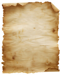 PNG Ancient paper sheet with distressed ripped edges isolated on transparent background - 781278552
