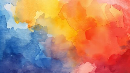 A colorful watercolor background with abstract shapes..............