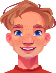 Smiling Blond Man Face