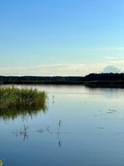 sunset over the lake