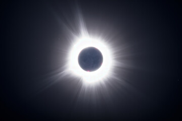 Total Solar Eclipse Earthshine - April 8, 2024, Waterville, Quebec, Canada - 781281753