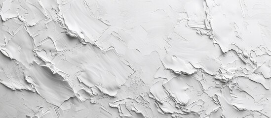 Closeup of a white wall with colorful paint splotches and drips creating a unique abstract...