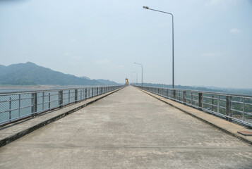Walkway in Khun Dan Prakan Chon Dam.