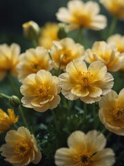 buttercup flowers close-up from Generative AI