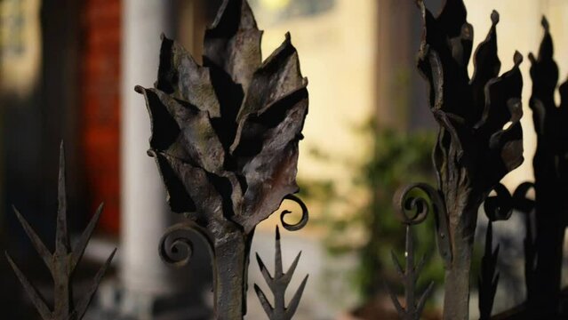 Forged metal fence around Church of Santa Eufemia