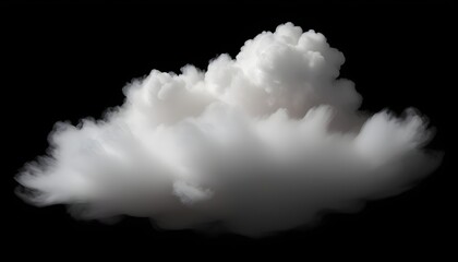 Single cloud in air, isolated on black background. Fog, white clouds or haze For designs isolated on black background. Abstract cloud. Cloud or dust isolated on black, abstract cloud.