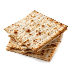 Fototapeta premium Matzah isolated on white background
