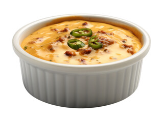 Chili Cheese Dip isolated on transparent png background. Generative ai