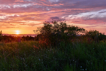 Ebeltoft / Denmark: Sunset in the hilly Mols Bjerge National Park