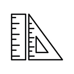 ruller icon with white background vector stock illustration