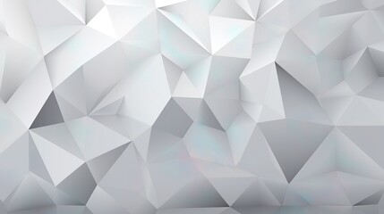 An artistic digital creation of geometric polygons with white tone giving an illusion of a 3D textured surface