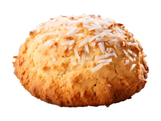 Coconut Cookies isolated on transparent png background. Generative ai
