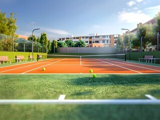 Fototapeta premium Tennis concept background , backdrop 