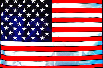 Fototapeta premium graffiti of the america flag