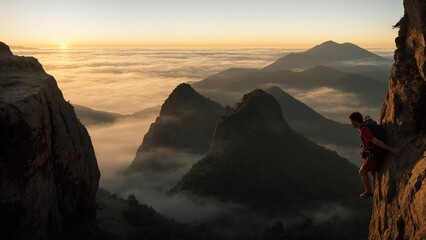 sunset in the mountains
