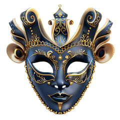 Opera Mask Isolated on Transparent or White Background, PNG