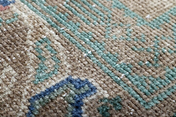 Textures and patterns in color from woven carpets - 781297362