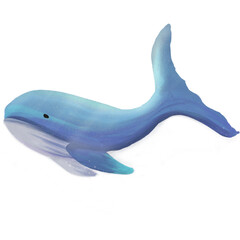 Whale watercolor png file.