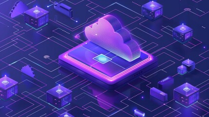 Cloud Migration: Illustrating the evolution of data storage from local machines to cloud-based services