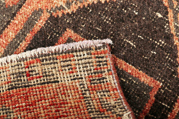 Textures and patterns in color from woven carpets - 781298381
